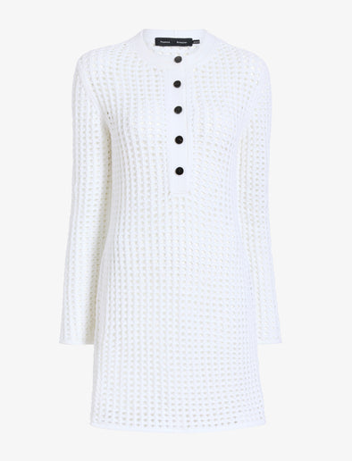 Proenza Schouler Still Life image of Micah Dress in Open Crochet in Off White
