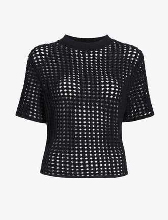 Proenza Schouler Still Life image of Kimia Top in Open Crochet in Black