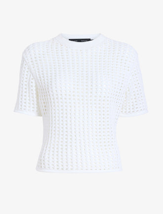 Proenza Schouler Still Life image of Kimia Top in Open Crochet in Off White