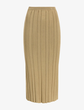 Proenza Schouler Still Life image of Ryanne Skirt in Column Rib in Bronze