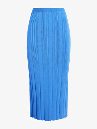 Proenza Schouler Still Life image of Ryanne Skirt in Column Rib in Blue