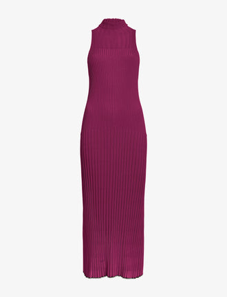 Proenza Schouler Still Life image of Maia Dress in Midweight Viscose Rib in Fucshia