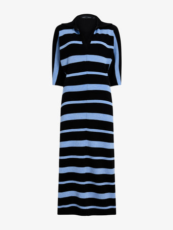 Proenza Schouler Still Life image of Solana Dress in Superfine Merino Silk in Black Multi