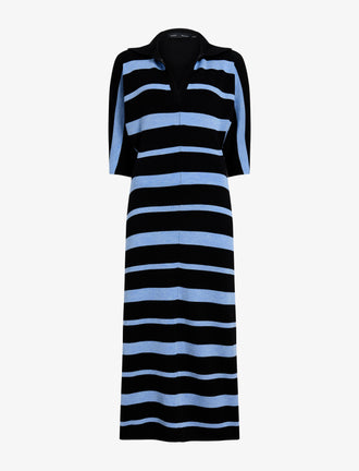 Proenza Schouler Still Life image of Solana Dress in Superfine Merino Silk in Black Multi