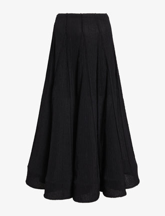 Proenza Schouler Still Life image of Tavia Skirt in Viscose Fringe Knit in Black