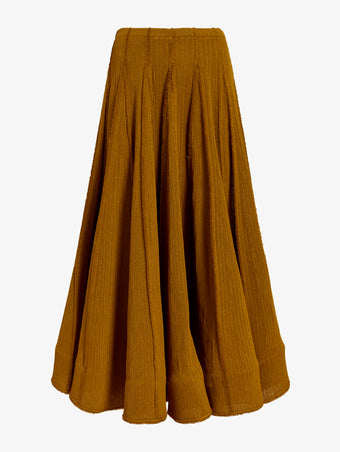 Proenza Schouler Still Life image of Tavia Skirt in Viscose Fringe Knit in Olive
