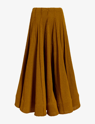 Proenza Schouler Still Life image of Tavia Skirt in Viscose Fringe Knit in Olive