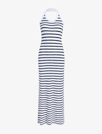 Proenza Schouler Still Life image of Meryl Dress in Matte Viscose Rib in White Multi