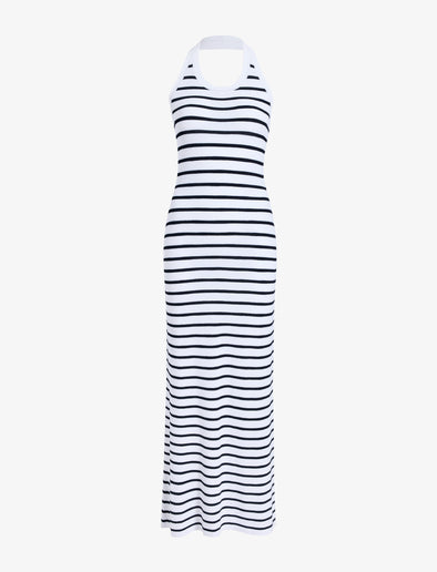 Proenza Schouler Still Life image of Meryl Dress in Matte Viscose Rib in White Multi