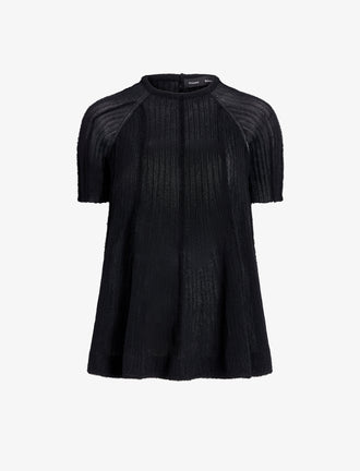 Proenza Schouler Still Life image of Tavia Top in Viscose Fringe Knit in Black