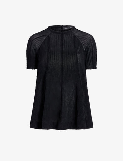 Proenza Schouler Still Life image of Tavia Top in Viscose Fringe Knit in Black