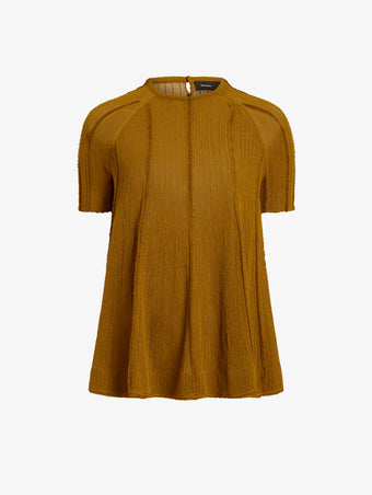 Proenza Schouler Still Life image of Tavia Top in Viscose Fringe Knit in Olive