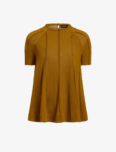 Proenza Schouler Still Life image of Tavia Top in Viscose Fringe Knit in Olive