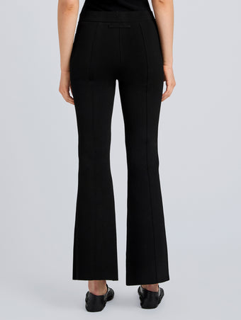 Proenza Schouler Back cropped image of model wearing Shaila Pant in Silk Viscose Knit in Black