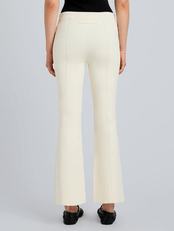 Proenza Schouler Back cropped image of model wearing Shaila Pant in Silk Viscose Knit in Ecru