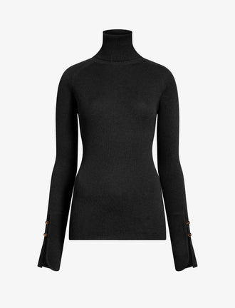 Proenza Schouler Still Life image of Belle Top in Silk Cashmere in Black