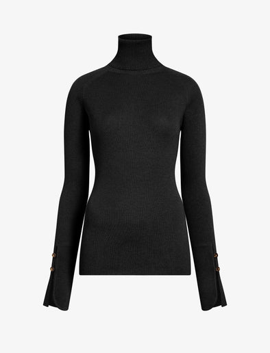 Proenza Schouler Still Life image of Belle Top in Silk Cashmere in Black