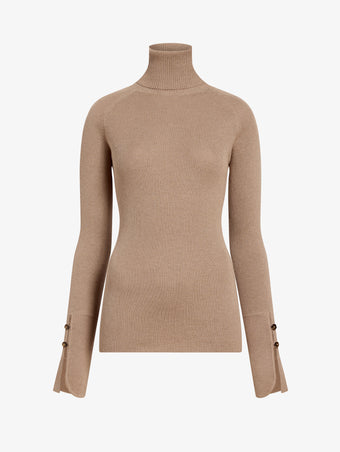 Proenza Schouler Still Life image of Belle Top in Silk Cashmere in Taupe