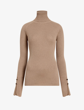 Proenza Schouler Still Life image of Belle Top in Silk Cashmere in Taupe