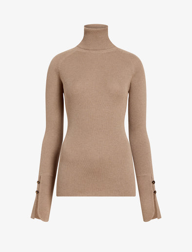 Proenza Schouler Still Life image of Belle Top in Silk Cashmere in Taupe