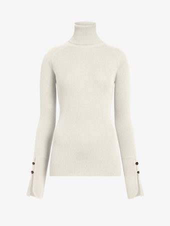 Proenza Schouler Still Life image of the Belle Top in Silk Cashmere in Off White