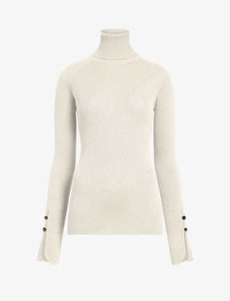 Proenza Schouler Still Life image of the Belle Top in Silk Cashmere in Off White