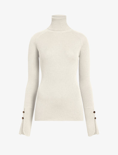 Proenza Schouler Still Life image of the Belle Top in Silk Cashmere in Off White