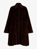 Proenza Schouler Still Life image of Verretta Coat In Alpaca Coating in Chocolate