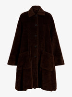 Proenza Schouler Still Life image of Verretta Coat In Alpaca Coating in Chocolate