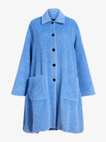 Proenza Schouler Still Life image of Verretta Coat in Alpaca Coating in Sky Blue