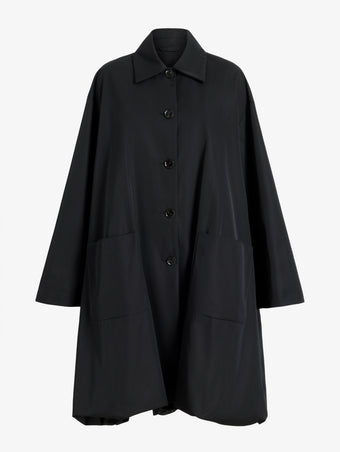 Proenza Schouler Still Life image of Verretta Coat In Coated Cotton in Black