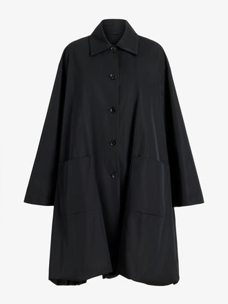 Proenza Schouler Still Life image of Verretta Coat In Coated Cotton in Black