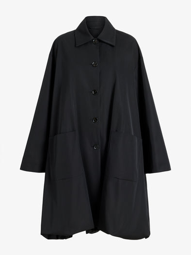 Proenza Schouler Still Life image of Verretta Coat In Coated Cotton in Black