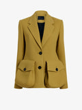 Proenza Schouler Still Life image of Silva Jacket in Wool Scuba in Fatigue