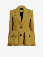 Proenza Schouler Still Life image of Silva Jacket in Wool Scuba in Fatigue