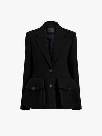 Proenza Schouler Still Life image of Silva Jacket In Wool Scuba in Black