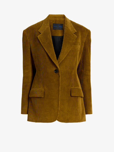 Proenza Schouler Still Life image of Daria Jacket In Corduroy in Fatigue