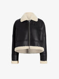 Proenza Schouler Still Life image of Alya Jacket In Shearling in Black, white
