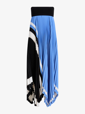 Proenza Schouler Still Life image of Fia Dress In Technical Crepe in Sky Blue Multi