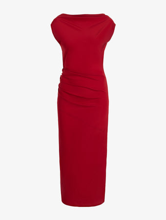 Proenza Schouler Still Life image of Tasa Dress In Silk Viscose in Scarlet