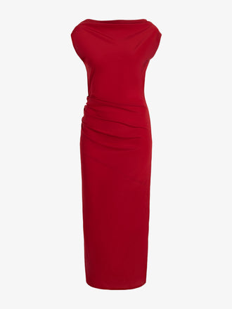 Proenza Schouler Still Life image of Tasa Dress In Silk Viscose in Scarlet