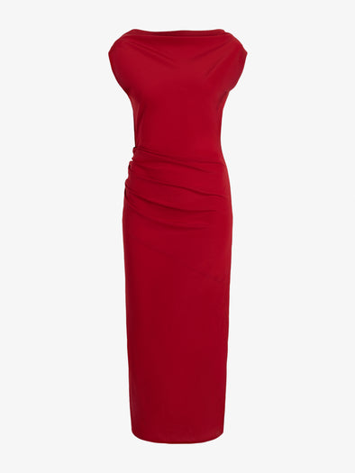 Proenza Schouler Still Life image of Tasa Dress In Silk Viscose in Scarlet