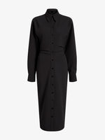 Proenza Schouler Still Life image of Flora Dress In Bi Stretch Cotton Nylon in Black
