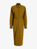 Proenza Schouler Still Life image of Flora Dress In Bi Stretch Cotton Nylon in Fatigue