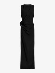 Proenza Schouler Still Life image of Indria Dress In Matte Double Crepe in Black