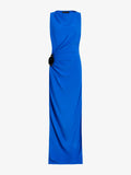 Proenza Schouler Still Life image of Indria Dress In Matte Double Crepe in New Blue
