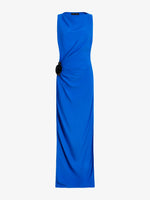 Proenza Schouler Still Life image of Indria Dress In Matte Double Crepe in New Blue