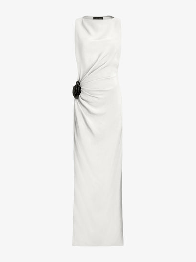 Proenza Schouler Still Life image of Indria Dress in Matte Double Crepe in White