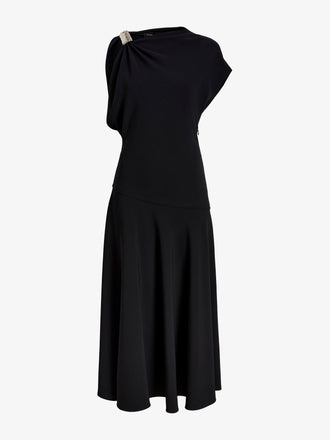 Proenza Schouler Still Life image of Rue Dress In Light Matte Double Crepe in Black