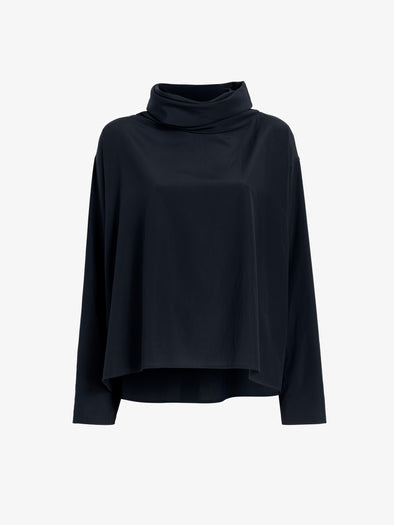 Proenza Schouler Still Life image of Solene Top In Silk Viscose in Anthracite